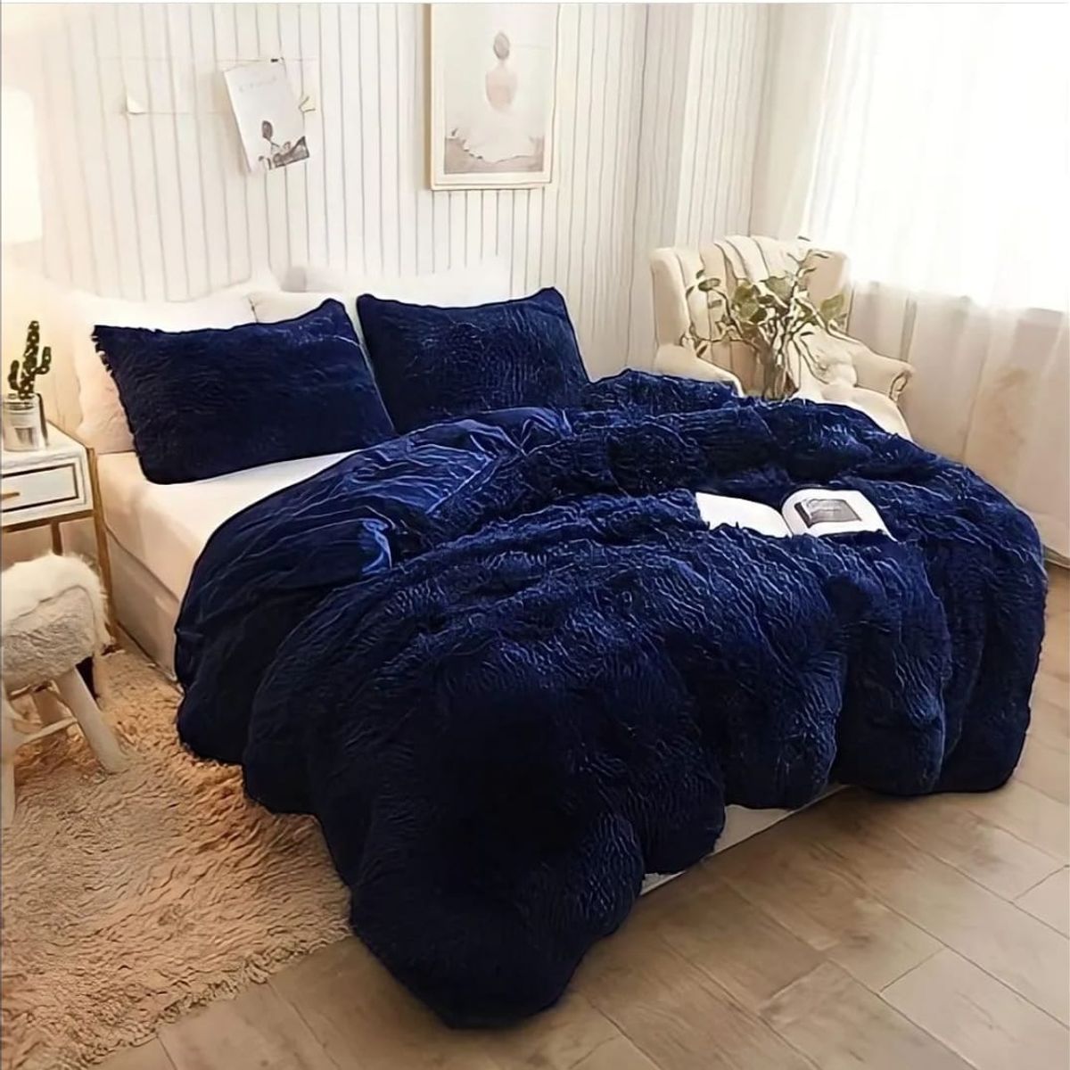 GENERICO - Cobertor de invierno peludos con chiporros 2 plazas