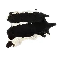 AL FILO DEL GAUCHO - Alfombra Cuero Vaca Premium Negro Blanco