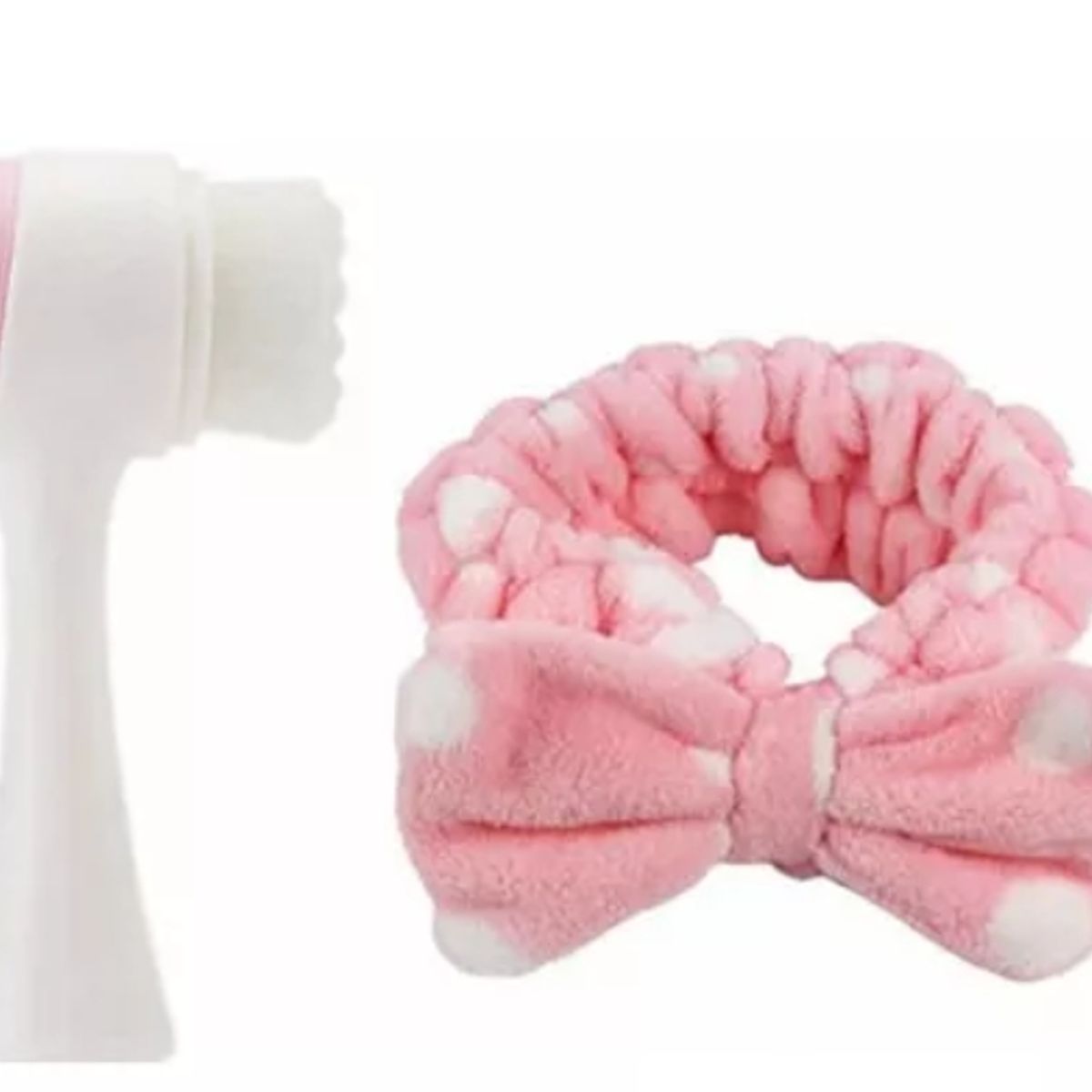 GENERICO - Set Cepillo De Limpieza Fácial Doble  Cintillo Spa