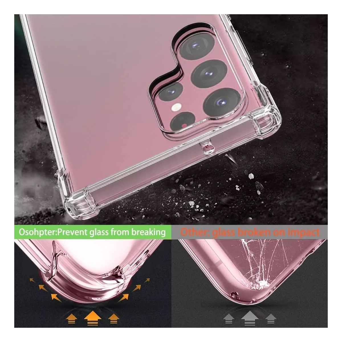 XUNDD - Carcasa Para Samsung S23 Ultra Transparente Antigolpes