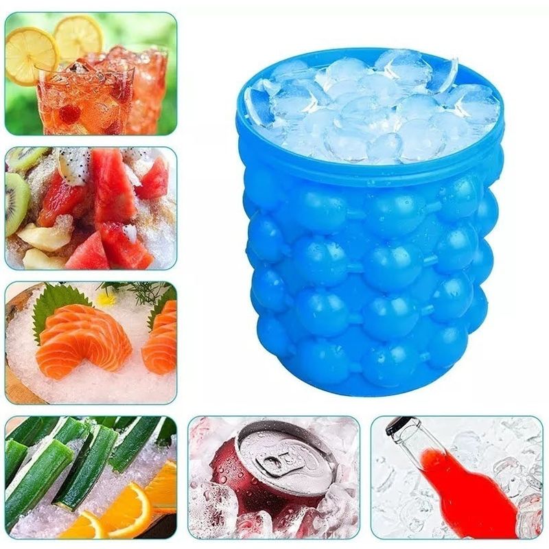 GENERICO - Hielera Cubetera Molde Para Hielo Facil De Silicona Portatil