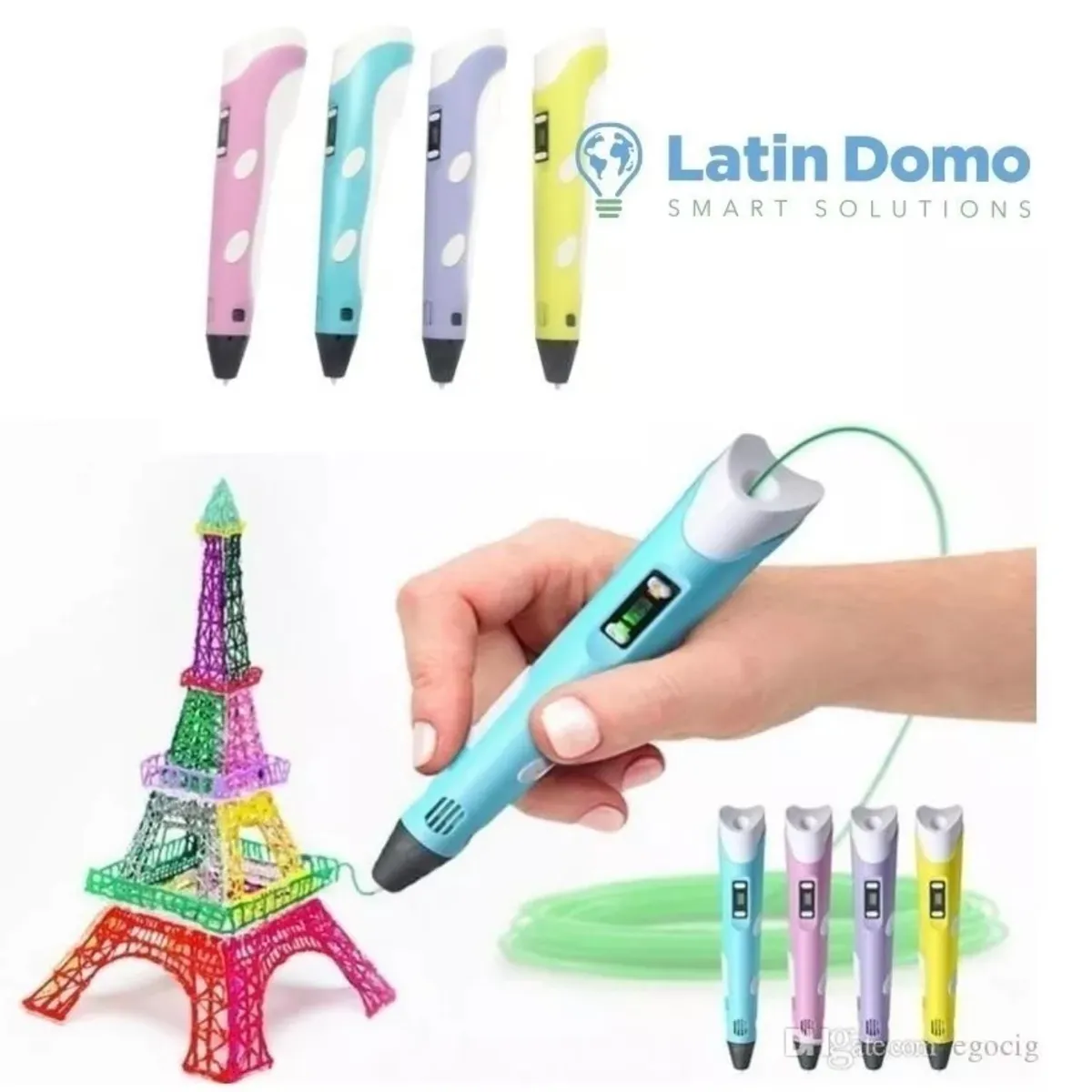 GENERICO - Bolígrafo Lápiz De Impresión 3d Con Lcd  Filamentos  Base