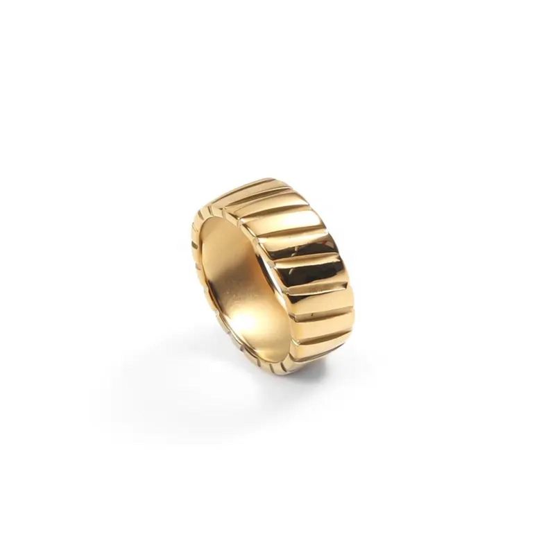 GENERICO - ANILLO MUJER MODELO DUBÁI BAÑADO EN ORO 18K