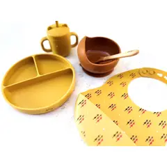 GENERICO - Set de silicona libre de BPA alimentación complementaria