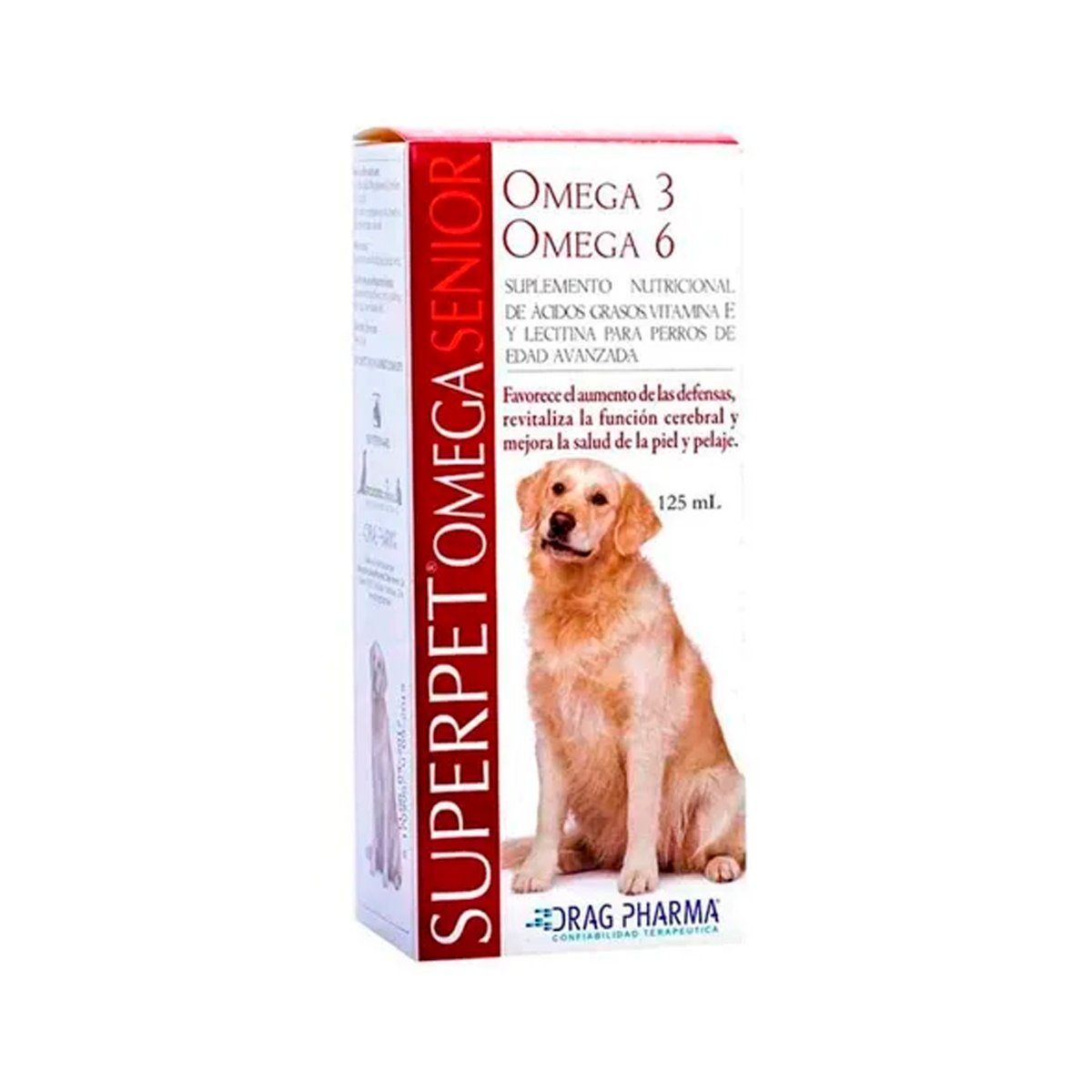 DRAG PHARMA - Suplemento Superpet Perro Senior Omega 3 Y 6 Vit E 125ml
