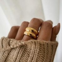 ANILLO MUJER MODELO WEDDING BAÑADO EN ORO 18K