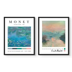 GENERICO - Set de 2 cuadros de 40x50 de Monet
