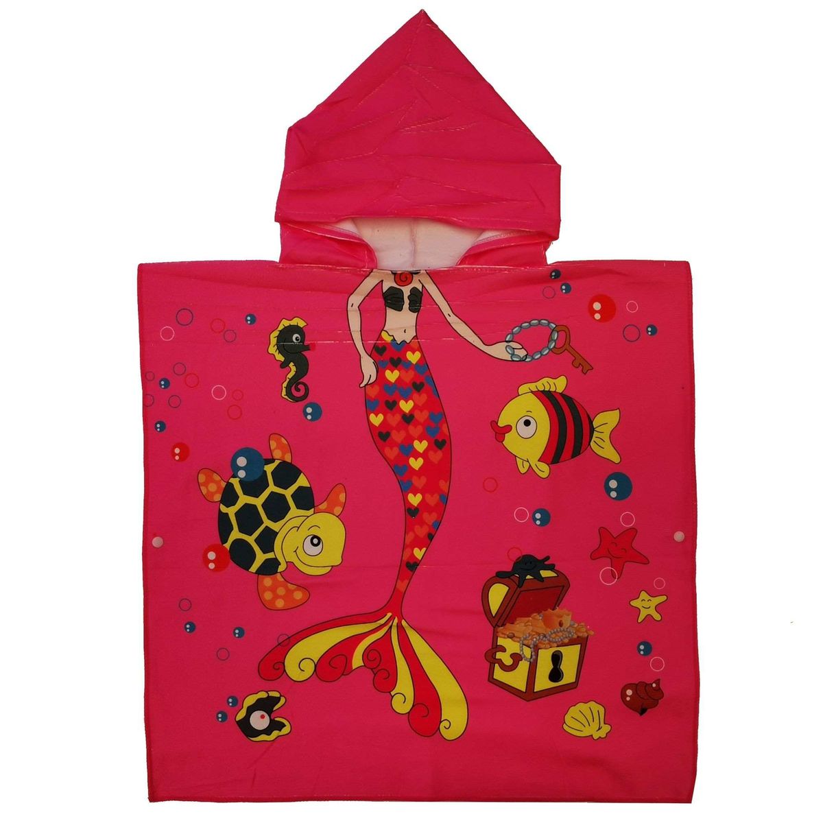 GENERICO - Toalla De Baño con Capucha niña  modelo Sirena