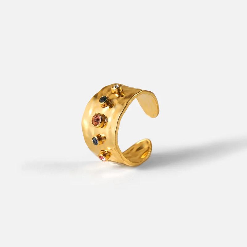 GENERICO - ANILLO MUJER MODELO COLOR FULL BAÑADO EN ORO 18K AJUSTABLE