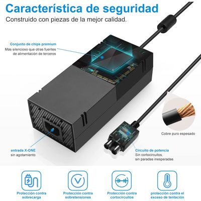 Imagen 2 del producto Fuente De Poder Para Xbox One Multivoltaje De 100-240v