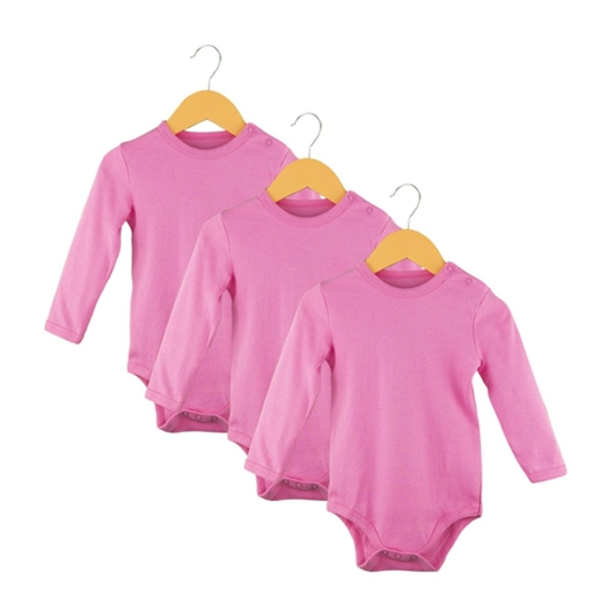 PUMUCKI - Set de 3 Bodys Lisos de Algodón Fucsia Pumucki