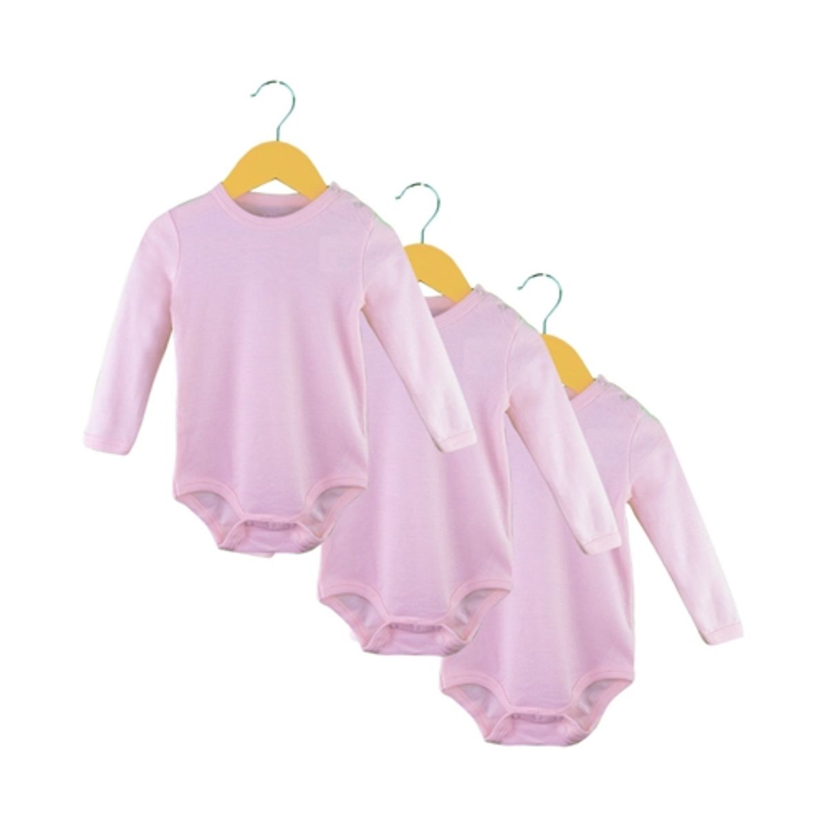 PUMUCKI - Set de 3 Bodys Lisos de Algodón Rosado Pumucki