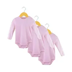 PUMUCKI - Set de 3 Bodys Lisos de Algodón Rosado