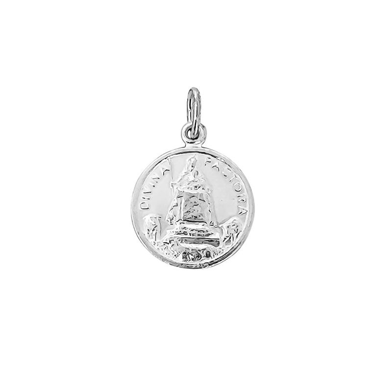 ANDREA COGGIOLA JOYAS - Colgante Medalla Divina Pastora 17mm Plata Fina 925