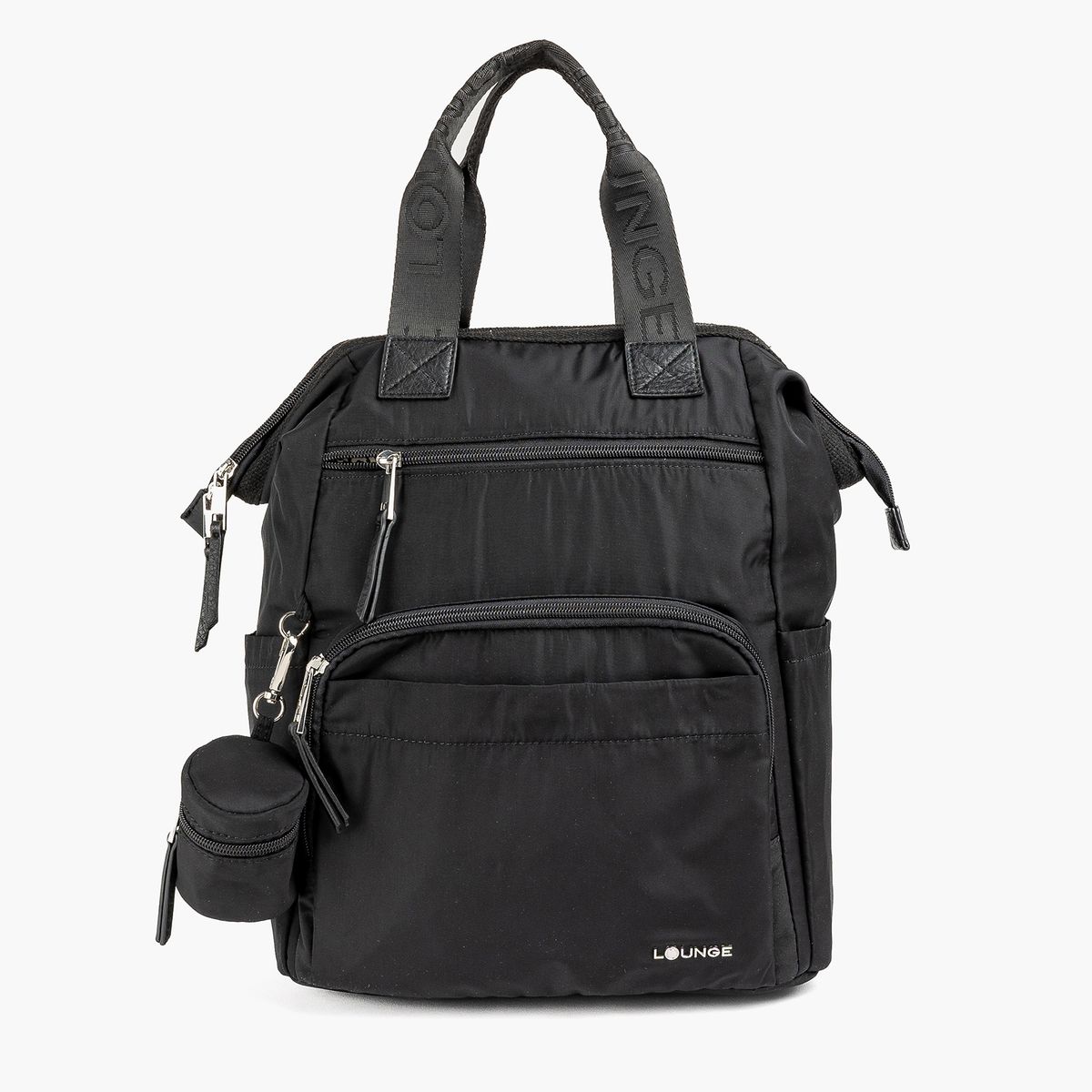 LOUNGE - Mochila Nylon Maternal Negro LOUNGE