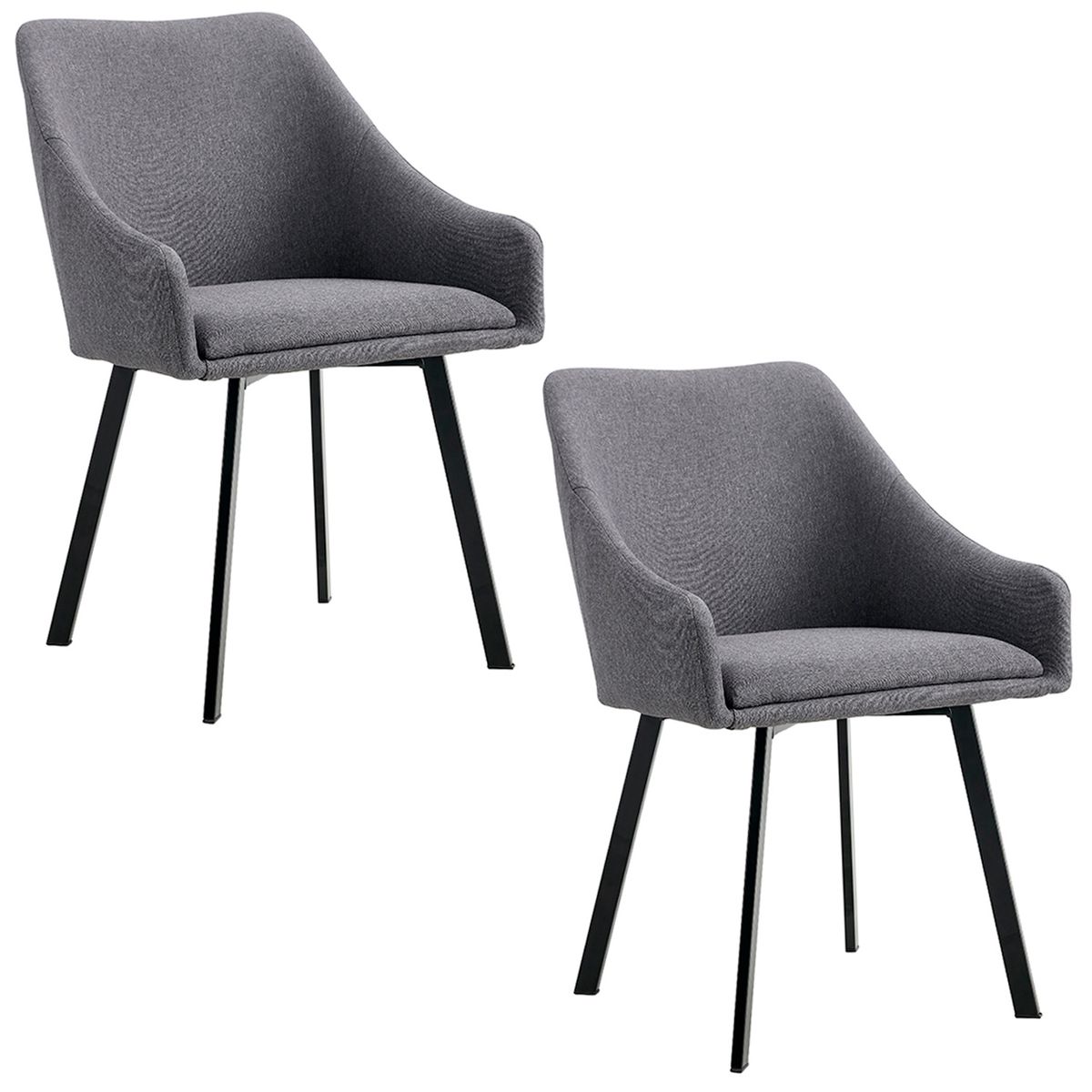 NOVAHUS - Pack 2 Sillas de Comedor Pereira Gris