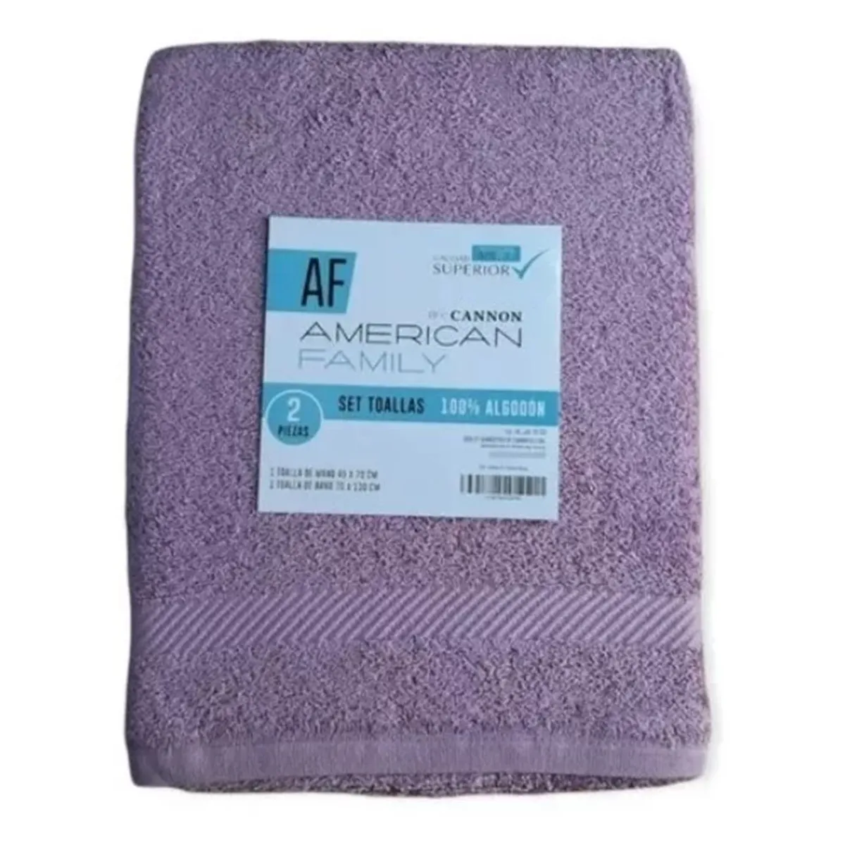 CANNON - Set Toalla Mano  Baño Algodon American Family Cannon Rosa