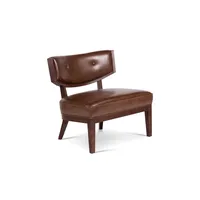 Poltrona A-550 Madera Cuero Brownie