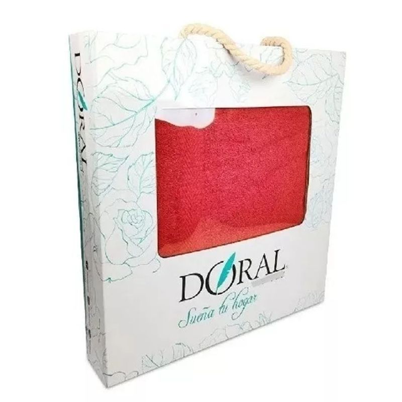 DORAL - Set De 2 Toallas Doral Mano + Baño, Algodón Coral