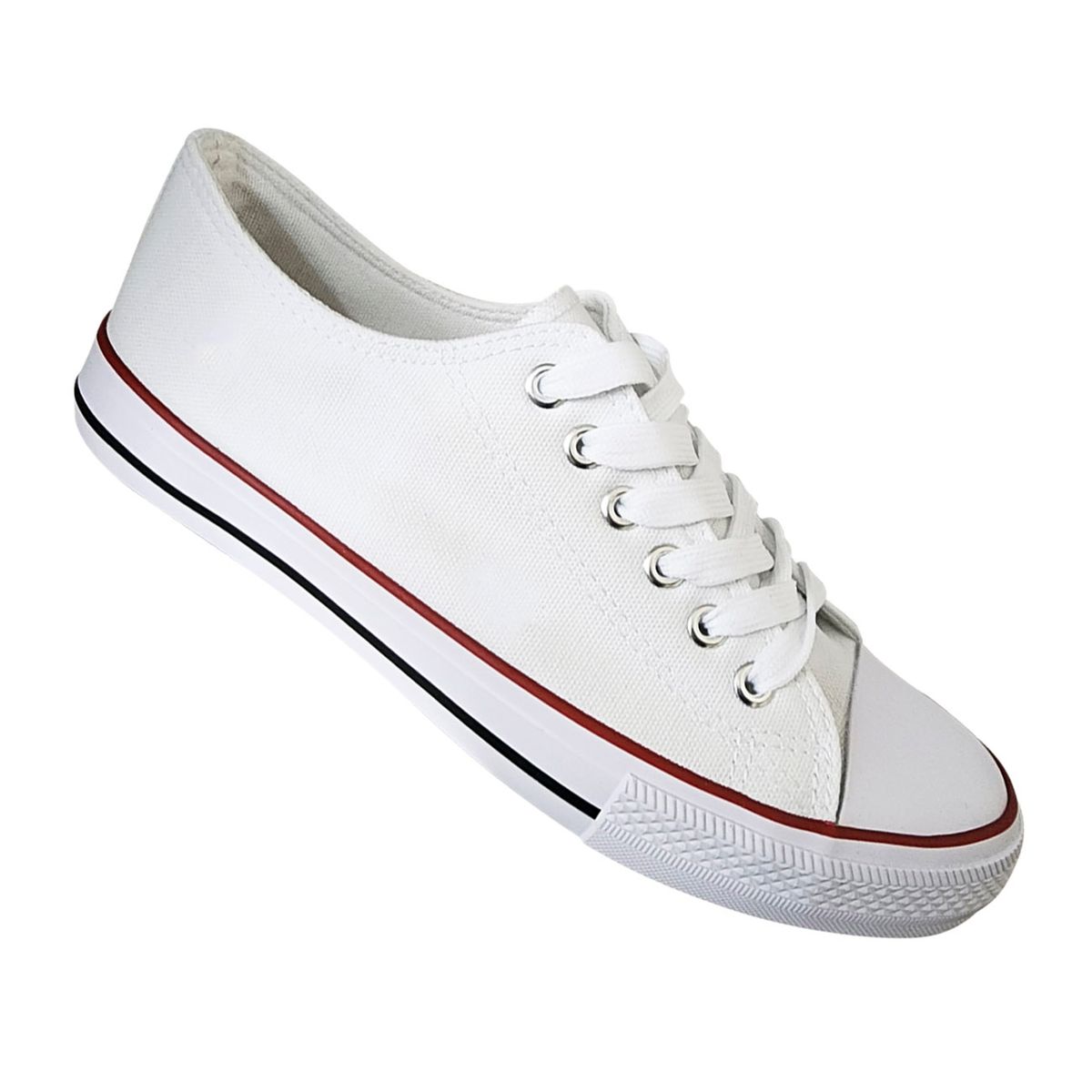 GENERICO - Zapatilla Urbana De Lona Hombre Casual - Blanco - 7090 +1