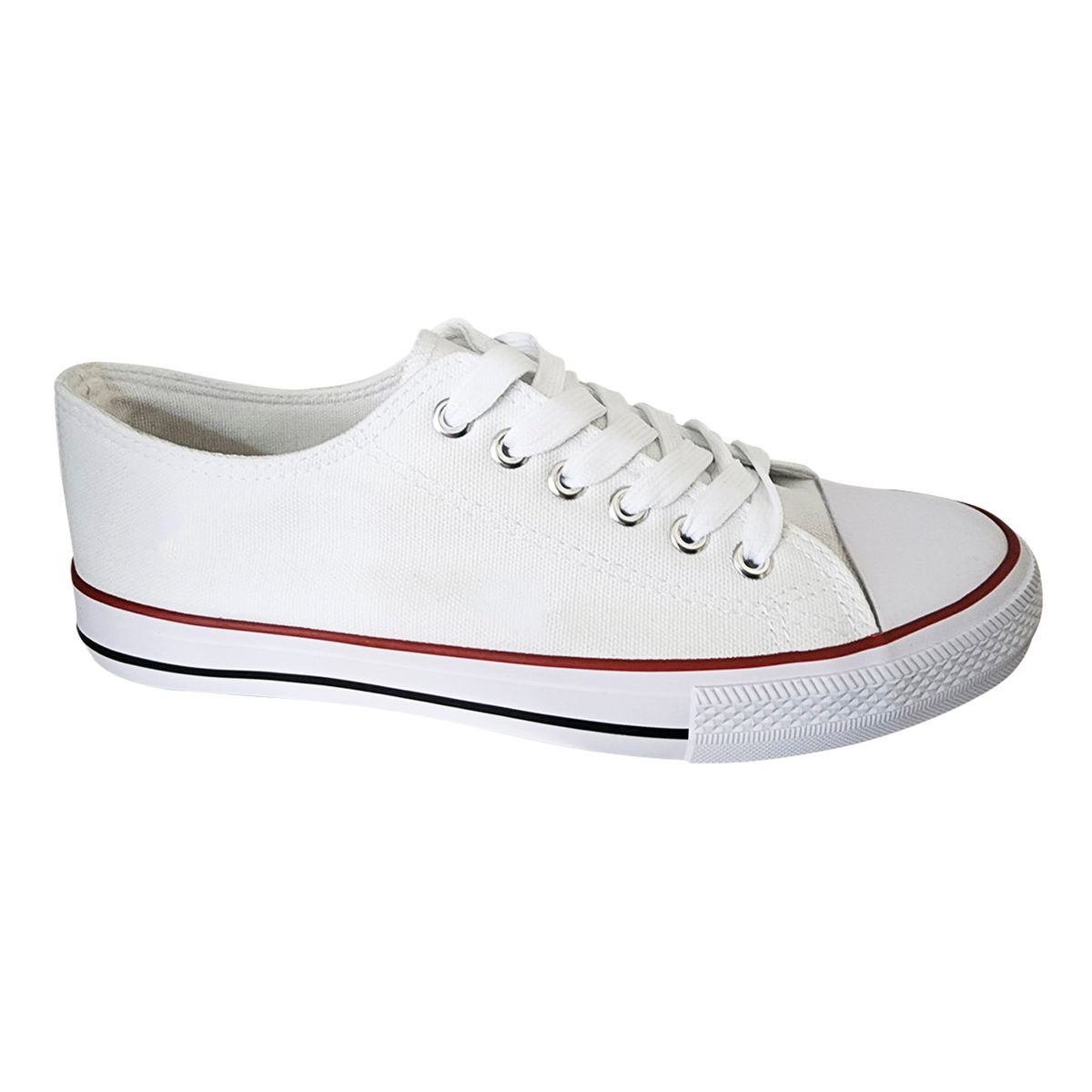 GENERICO - Zapatilla Urbana De Lona Hombre Casual - Blanco - 7090 +1