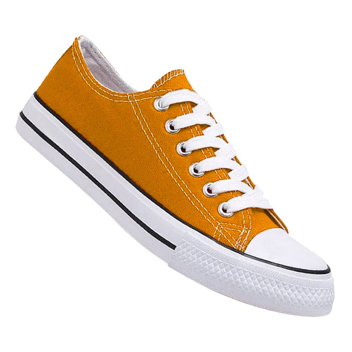 GENERICO - Zapatilla Urbana De Lona Unisex Casual - Amarillo - 7077