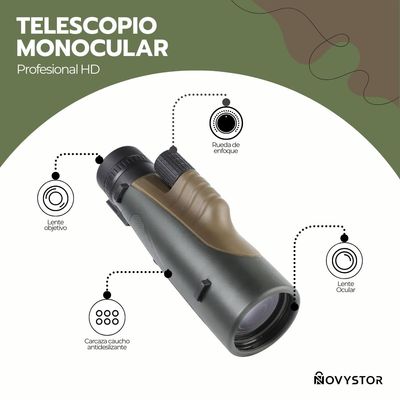 Imagen 2 del producto Telescopio Monocular HD 50X BAK4 Impermeable Trípode