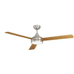 EGLO - Ventilador de techo Sesimbra Acero Niquel Satin 1X19W Cod35081