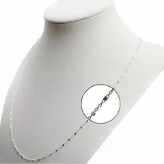 GENERICO - Cadena Plata 925 Tradicional Con Hexágonos 50CM
