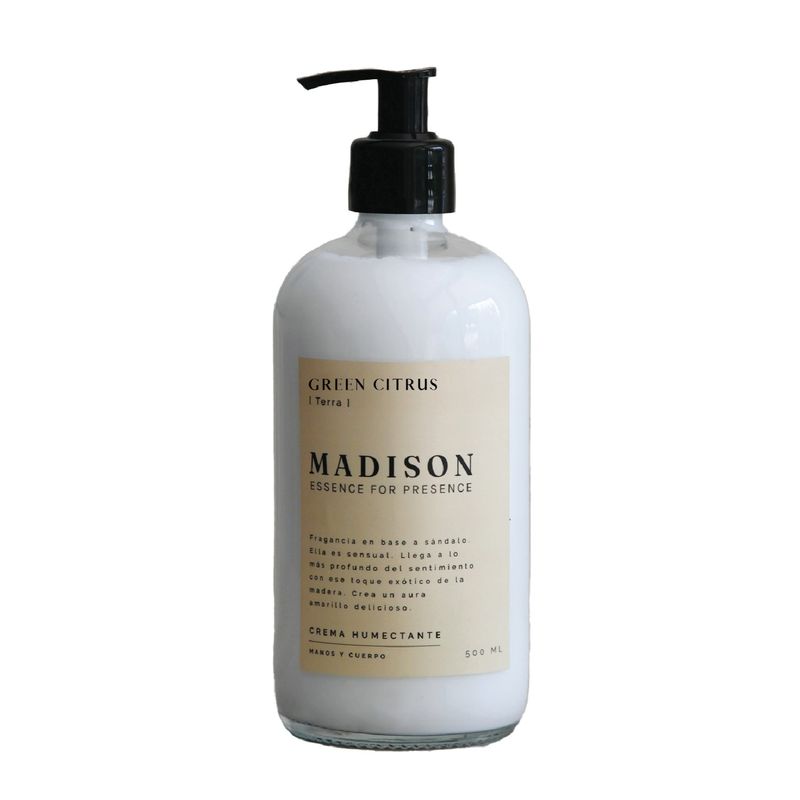 MADISON - Crema Humectante 500 Ml Green Citrus Transparente Madison