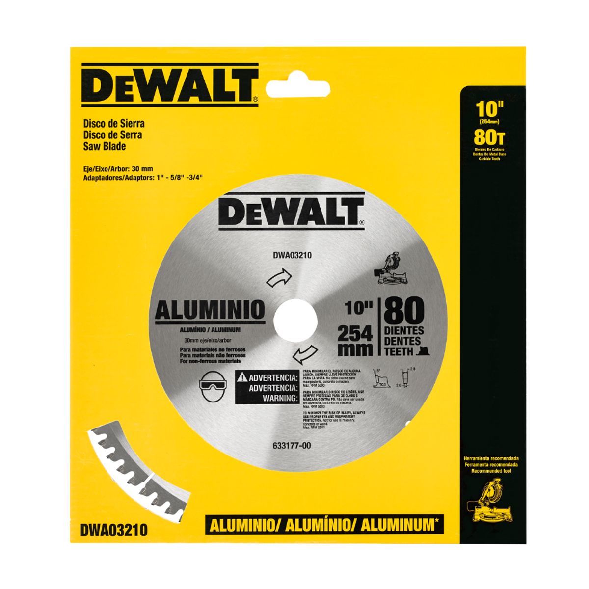 DEWALT - Disco De Sierra Circular 10  80t Dewalt Dwa03210