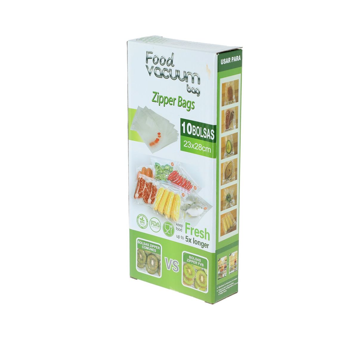 FOOD VACUUM BAG - Pack 10 Bolsas al Vacío para Alimentos FVB 23x28 cm