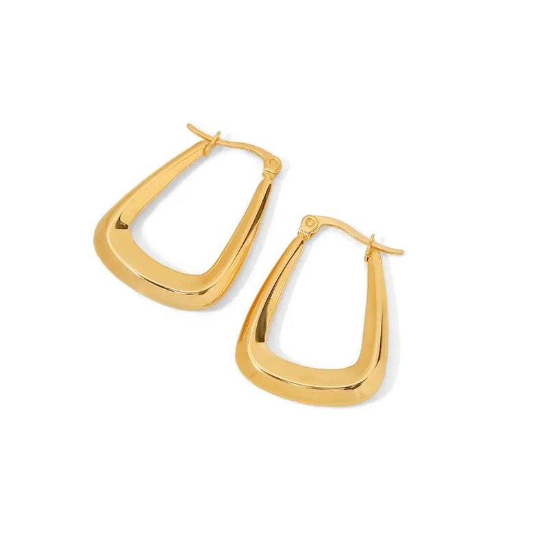 GENERICO - Aros Mujer Bañados En Oro 18k Modelo Amelie