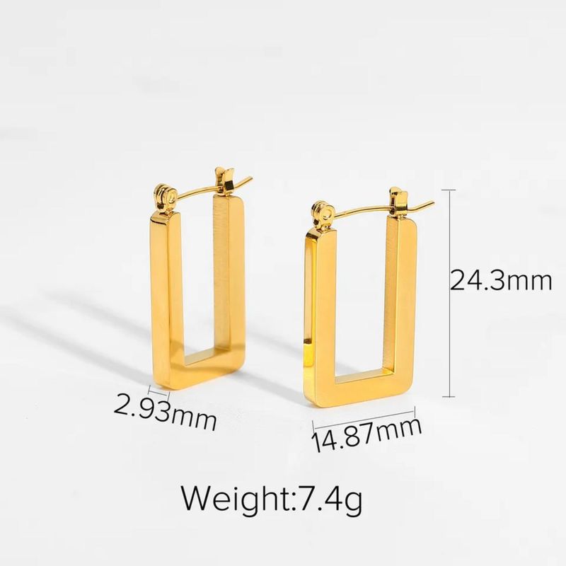 GENERICO - Aros Mujer Bañados En Oro 18k Modelo Audacia