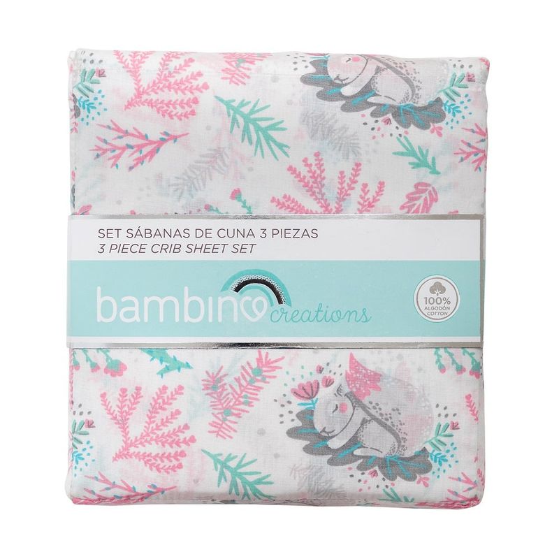 BAMBINO - Set  Sabanas De Cuna Bambino  Ardilla Blanco