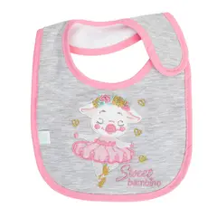 BAMBINO - Babero De Algodón Impermeable Cerdita Rosado