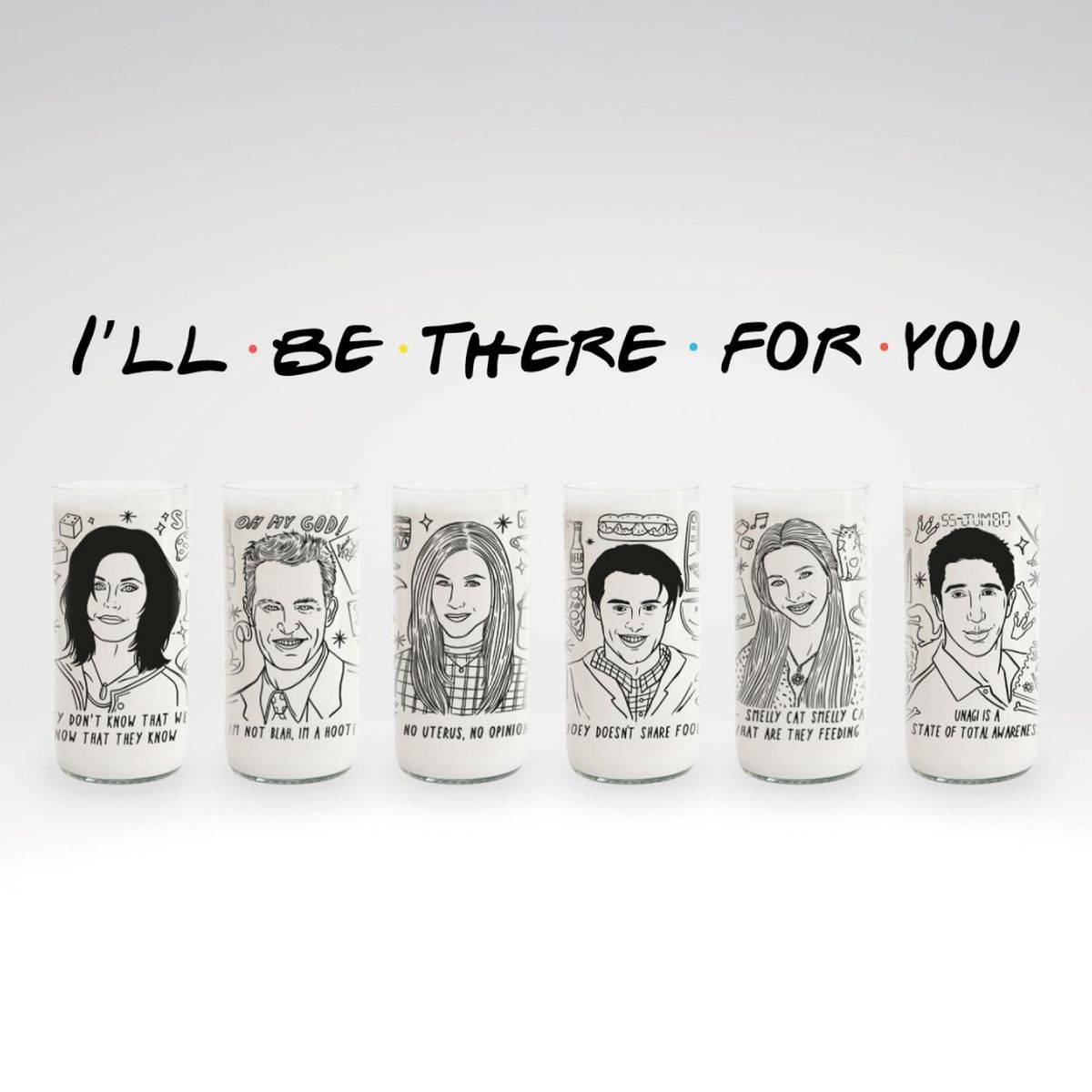 GREEN GLASS - I'll be There For You - Juego de 6 Vasos
