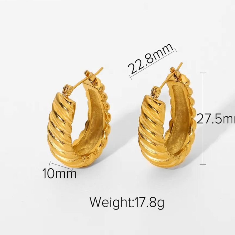 GENERICO - Aros Mujer Bañados En Oro 18k Modelo Barcelona