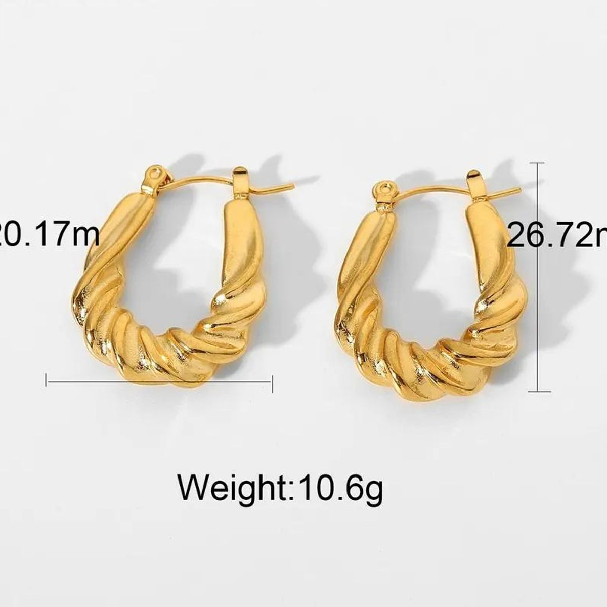 GENERICO - Aros Mujer Bañados En Oro 18k Modelo Atenas