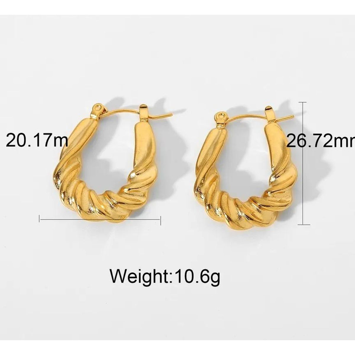 GENERICO - Aros Mujer Bañados En Oro 18k Modelo Atenas