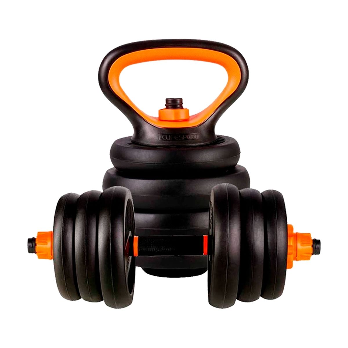 ATLETIS - Set de Pesas Ajustable 40 Kg Kettlebells Negro