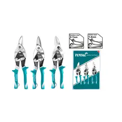 TOTAL TOOLS - Set 3 Tijeras Hojalateras (izquierdo-derecho-recto) Total