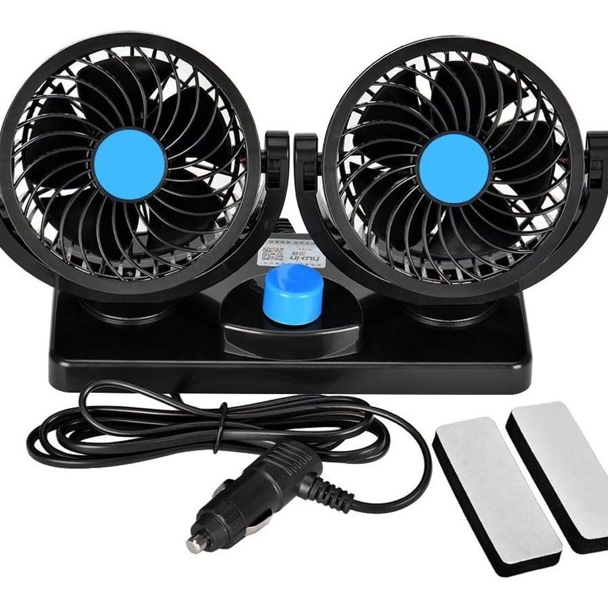 GENERICO - Ventilador Doble Automóvil 12v Accesorio Vehículo 360°