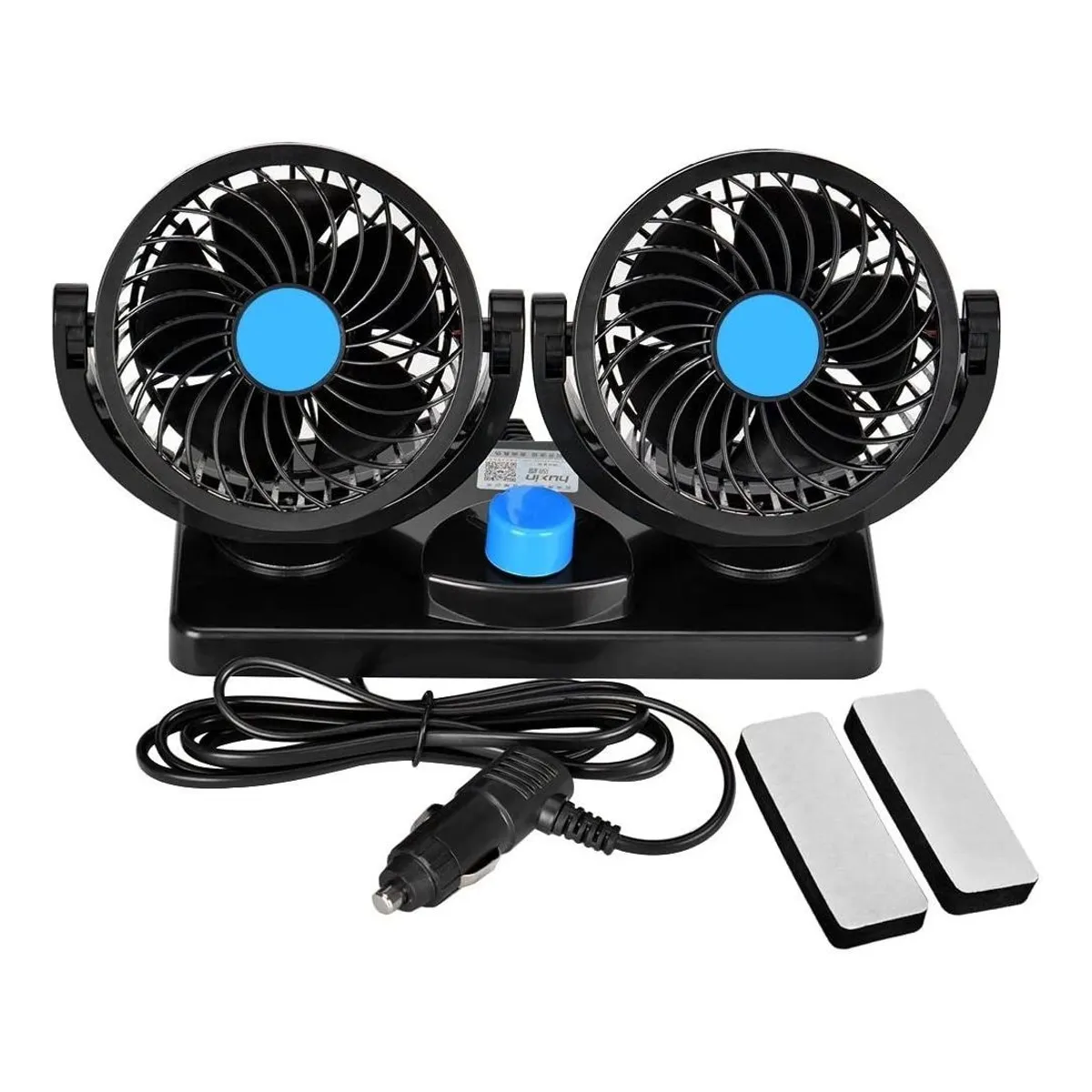 GENERICO - Ventilador Doble Automóvil 12v Accesorio Vehículo 360°