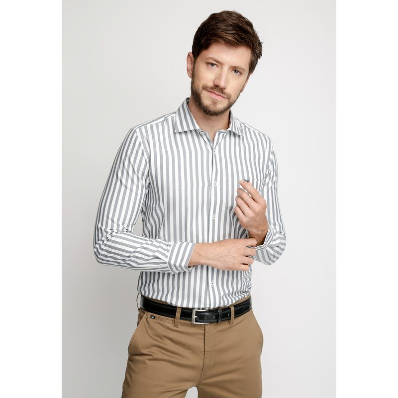FEROUCH - Camisa Listada New York F Gris Ferouch