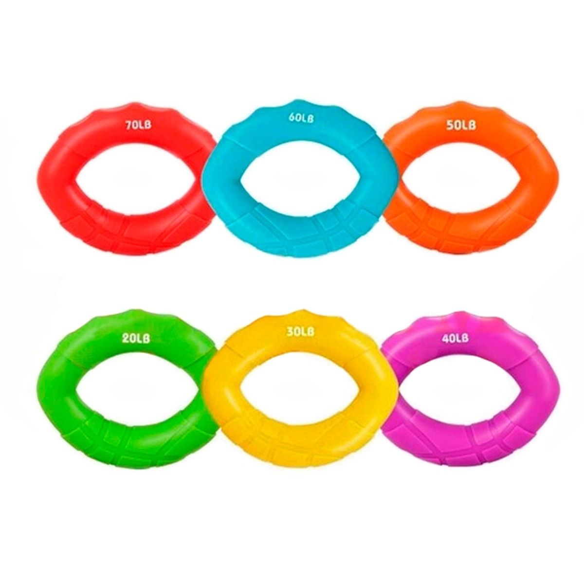 SDFIT - Set 6x Anillos Óvalos de resistencia flexionadores  Bolso