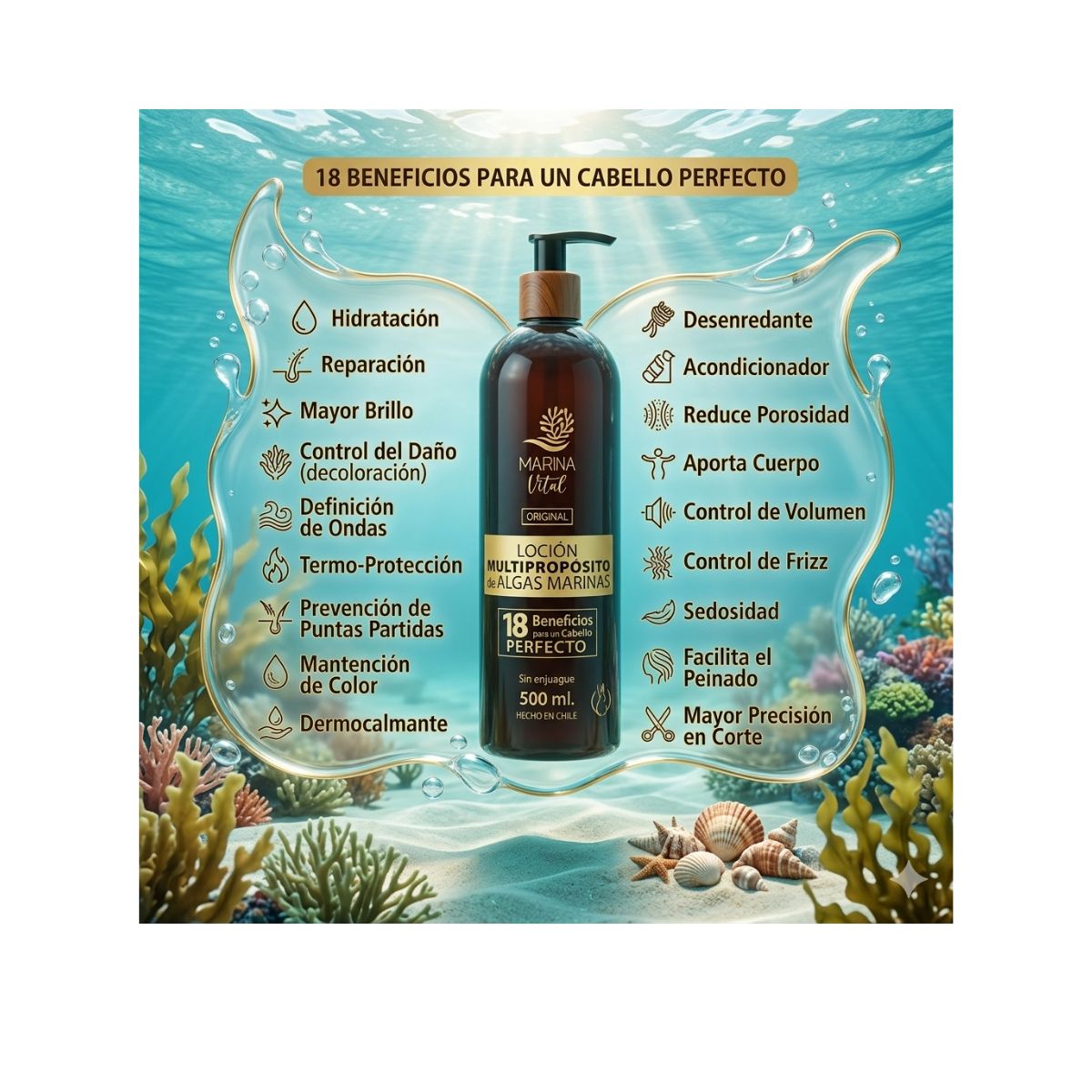 MARINA VITAL - Locion Multiproposito 500 ml MARINA VITAL.-