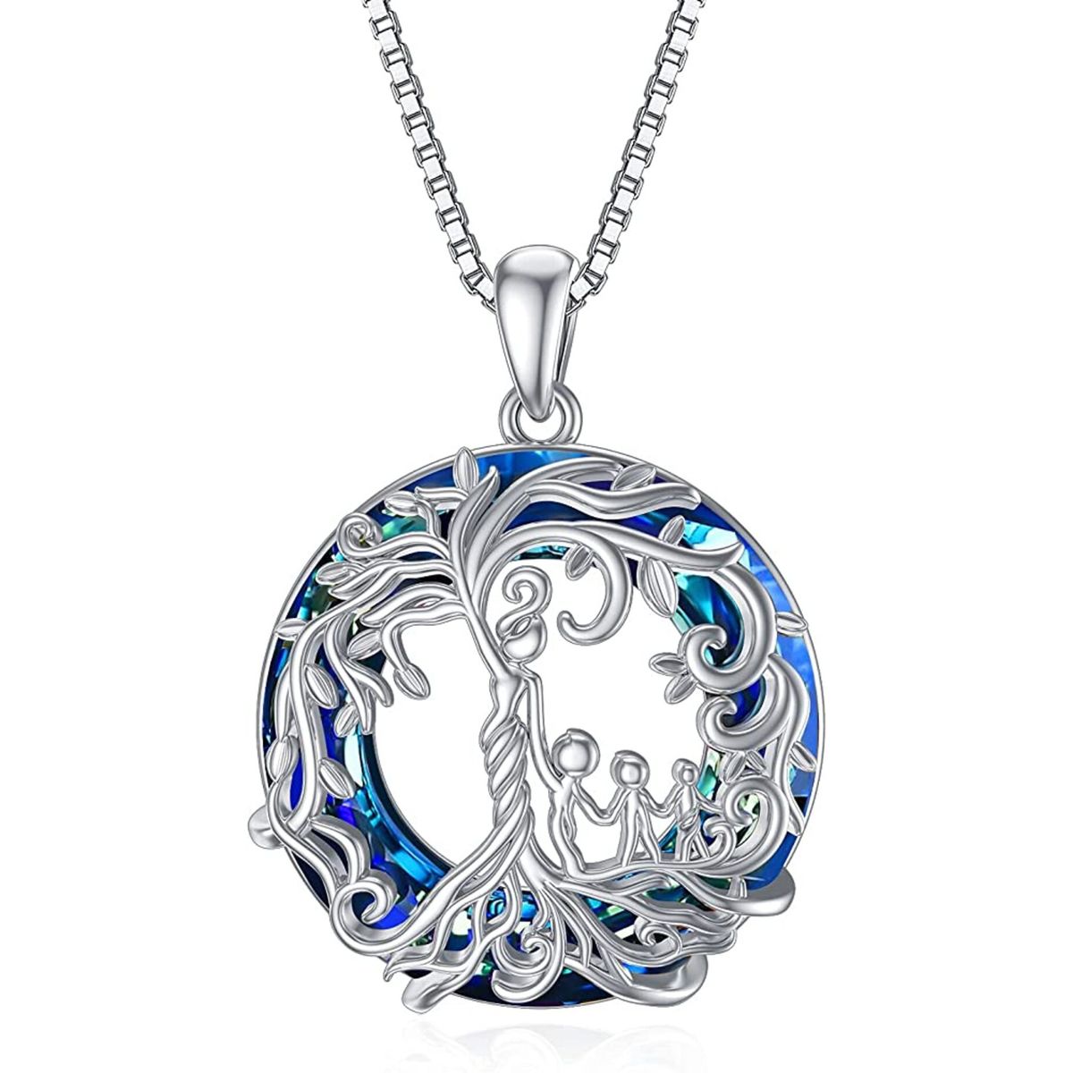 GENERICO - Collar mamá y tres hijo/as Plata 925