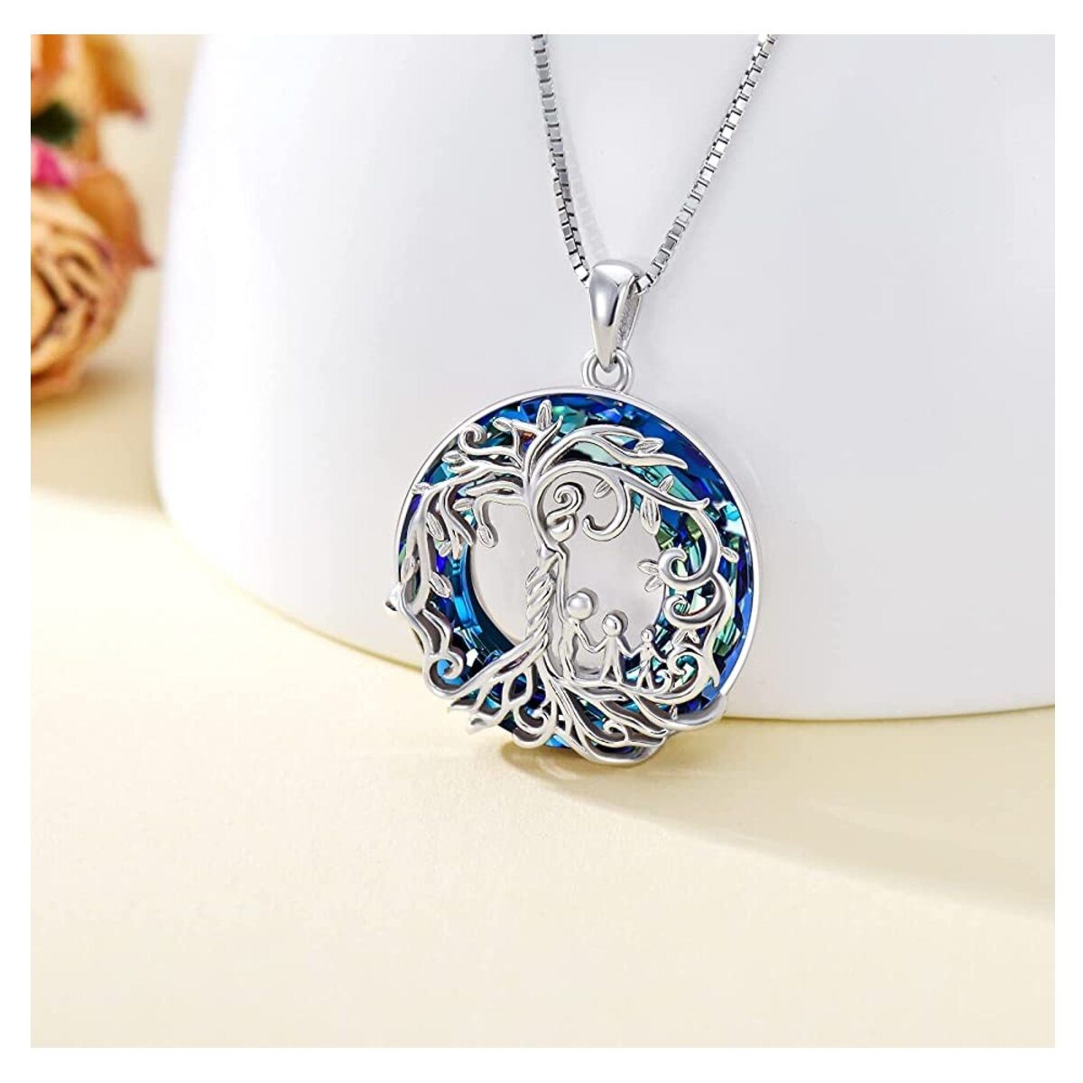 GENERICO - Collar mamá y tres hijo/as Plata 925