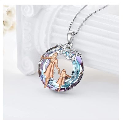 Imagen 2 del producto Collar mamá e hija Plata 925 joya mujer